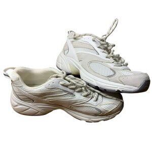 H&M Chunky Mesh Sneakers White & Cream - NWT Size 8